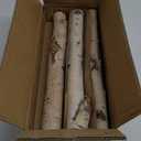6 Pack Birch Logs Decorative Natural Birch Log for Decoration,Crafts,DIY,White Birch Logs for Fireplace Decor Firewood(Logs:1.4"-2.6" Dia. x 16.5" Length)