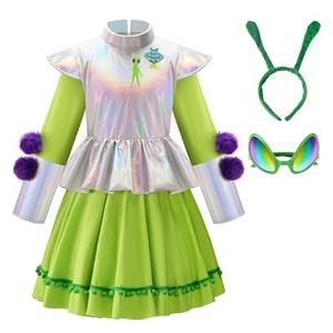 ReliBeauty Alien Costume for Girls Kids Halloween Toddler, 8-9/140