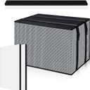 4 Pcs Mesh Window Air Conditioner Cover Outdoor, Surround Insulation Side Panels for Window Ac for Winter and Summer Bugs Rain Dirt Resistant Air Conditioner Cover (21"w 16"h 15"d)