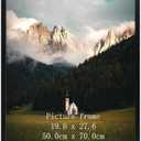 Giftgarden 19.7x27.6 Puzzle Frame Black, 50x70cm Picture Frame for 1000 Pieces Puzzles Wall Display, Single