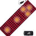 Heated Sleeping Bag pad, Heated Sleeping Bag Liner, Type-C Input, 5+5 Heating Zones, Operated by Power Bank (Battery NOT Included) or Other USB Power Supply, 52x6