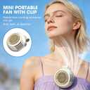 Portable Silent Mini Bladeless Fan Clip On, Mini USB Rechargeable 360 Rotatable Fan, 2026 New Adjustable 3-Speed Suspended Whirlwind Cooler Fans for Outdoor & Travel & Office (White)