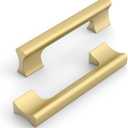 10 Pack 3.75 Inch(96mm) Kitchen Cabinet Handles Brushed Gold Cabinet Pulls Kitchen Cabinet Hardware Drawer Pulls for Cupboard Wardrobe