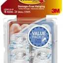 3M 17006CLR-18ES Clear Hooks w/Adhesive Strips, 18-Hook Pack