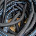 Fevone 75ft Heavy Duty Garden Hose, Lightweight and Flexible, 5/8" ID, Burst 600 PSI, Hybrid Polymer, Kink-Resistant, 3/4" GHT Solid Brass Fittings