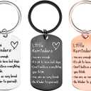 Little Reminders Keychain 3PCS Inspirational Key Ring You Are Enough Daily Affirmation Mental Health Positive Gifts (Steel,rose Gold,black)