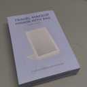 FUNTOUCH Rechargeable Travel Makeup Vanity Mirror with 72 LED Lights, Portable Lighted Beauty Mirror, 3 Lighting Modes, Dimmable Touch Screen, Tabletop Folding Cosmetic Mirror with Storage Bag (Ceramic White)