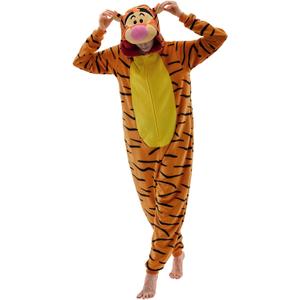 Adult Onesie Pajamas Unisex Animal One-Piece Cartoon Costume Cosplay Homewear Sleepwear Partywear For Men Women (Orange, M)