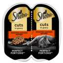 Sheba Perfect Portions Wet Cat Food Cuts in Gravy, Roasted Chicken Entree, 2.6 oz. Twin-Pack Tray, Best By: 04/14/2026