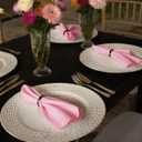 Pink Cloth Napkins Washable Set of 20-210GSM Heavy-Duty 20x20 Inch Solid Table Napkins Cloth in Bulk, Reusable Napkins with Hemmed Edges for Dinner, Holiday, Wedding, Party & Everyday Use