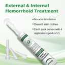 Hemorrhoid & Fissure Ointment, Hemorrhoid Treatment and Hemorrhoid Cream with Lidocaine 4% and Phenylephrine HCI for Fast Relief of Pain, Swelling, Itching, Burning, Hemorrhoidal treatment, 2 Pack-IO