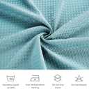 LaCyan 3 in 1 Waterproof Waffle Weave Shower Curtain and Clear Liner Set with 12 Stainless Steel Hooks Double Sided for Bathroom 72 Inches Heavy Duty Polyester Fabric Shower Curtains 72x72