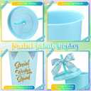 Honeydak 12 Set Social Worker Appreciation Week Gifts 24oz Colored Plastic Cups with Lids Straws and Ribbon Bow Decorations Social Worker Thank You for Team Graduation Party Gifts Decoration