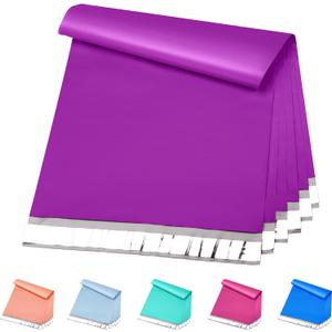 Metronic Poly Mailers 12x15.5 200 Pack Large Shipping BagsStrong Adhesive Mailing Bags, Waterproof and Tear-Proof Multipurpose Envelopes for Clothing, Small Business,Boutique, Postal Bags Purple