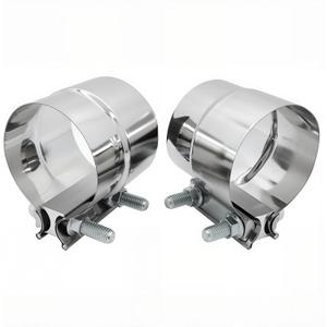 3 inch Exhaust Clamp Stainless Steel Muffler Band Clamps for 3" Inner Diameter to 3" Outer Diameter Turbo Downpipe Exhaust System Repair - 2 Pieces