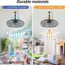 AHAWILL Outdoor Ceiling Fan, 20" Gazebo Fan with Remote,6 Speed, Noiseless, Reversible,Plug in Ceiling Fan with Hook for Pergola, Canopy,Porch(Black)