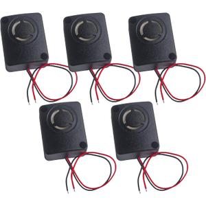 12V DC Black Mini Piezo Alarm Siren 110dB Insurance Safes Anti-Theft Alarm High-Decibel Buzzer for CarPack of 5