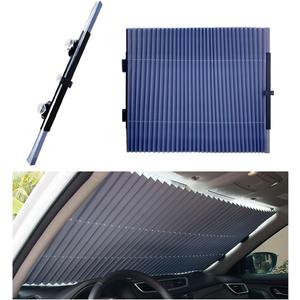 Retractable Windshield Sun Shade, 25.6"60" Sunshade Protector Blocks 99% UV Rays to Keep Your Car Cool, Front Windshield Sunshade Cover for Most Vehicles, Car Accessories (25.6"60")