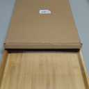 Bamber Large Size Bamboo Serving Tray, Rectangular, 18" x 12.7" x 1" Inches