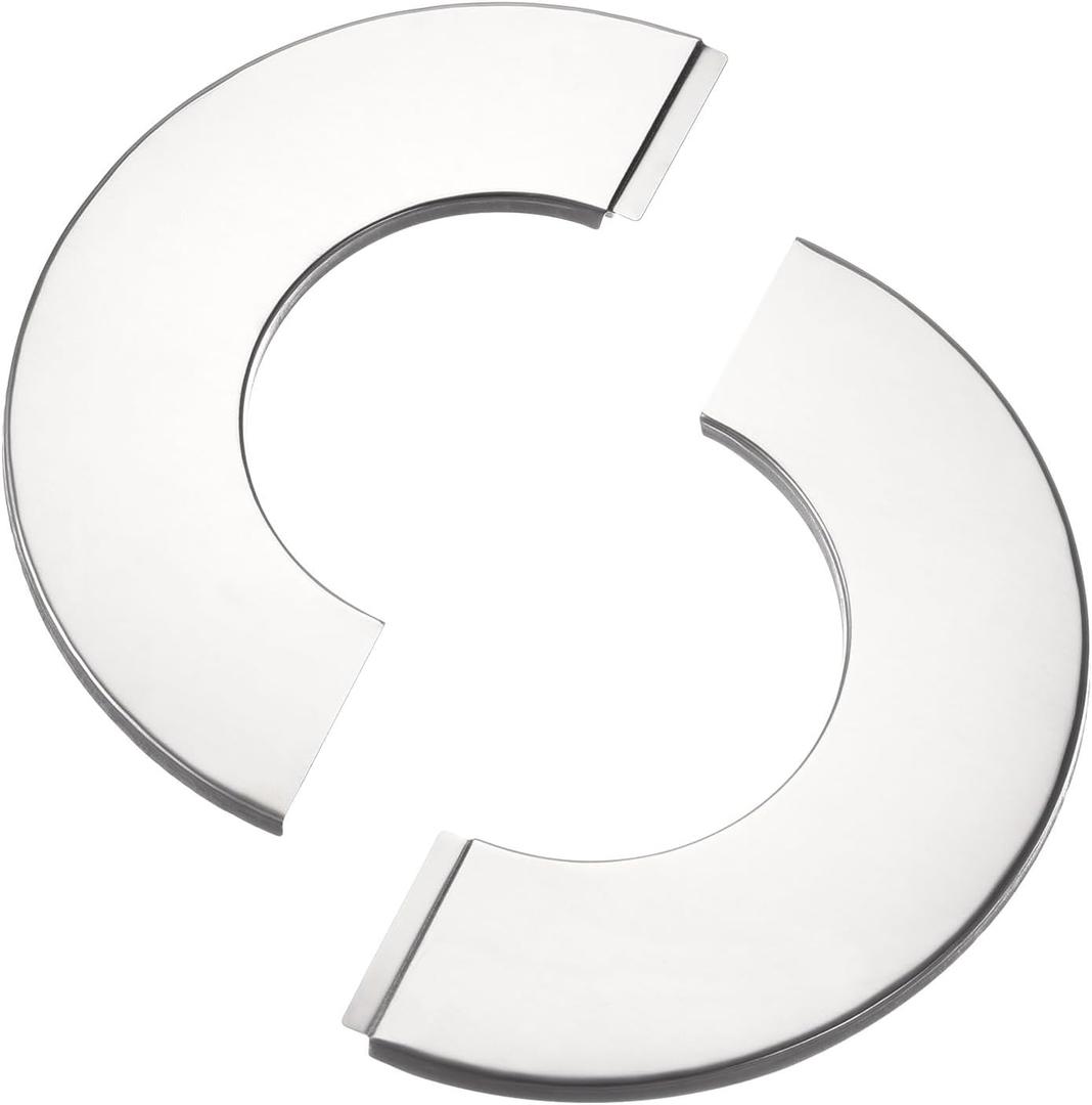 Wall Split Flange, Stainless Steel Round Escutcheon Plate for 2.4"/61mm Diameter Pipe, Pack of 3 (61mm/2.40'')