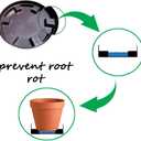 8 Pack 5.3 3-in-1 Plant Saucers Trays for Indoor Outdoor Flower Planter Pot Heavy Duty Plastic Water Drip Catcher PanSelf Watering Planter Insert Devices for Hanging Basket