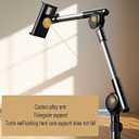 Niumowa Tablet Floor Stand Holder, 360 Degree Rotating with Height Adjustable Stand Compatible with 4.7"-13" Phone/Tablet, Kindle, 63" Phone Stand, Aluminum Alloy, for Bed,Sofa,Desk.Black