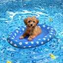 Pet Soft Dog Float Raft - Inflatable Dog Swimming Float for Summer (Small, Paws)