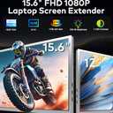 Laptop Screen Extender, 15.6" FHD 1080P IPS Portable Monitor for Laptop, Dual Monitor Extender for 13"-17.3" Laptops, Compatible with MacOS, Windows