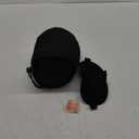 MLVOC Travel Pillow 100% Pure Memory Foam Neck Pillow, Comfortable & Breathable Cover, Machine Washable, Airplane Travel Kit with 3D Contoured Eye Masks, Earplugs, and Luxury Bag, Standard (Black)