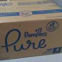 Pampers Pure Baby Diapers, Size 4 (22-37 lbs), 150, Up to 100% Leakproof, Premium Hypoallergenic Soft Diapers
