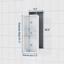 Qeke Stainless Steel Shower Niche 12" X 30", No Tile Needed Wall Niche Three-Tier, Recessed Shower Shelf for Bathroom Storage, Matte White