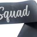 Birthday Squad Sash Black for Women Men 16th 18th 21st 30th 40th 50th or Any Other Bday Party Supplies Decorations