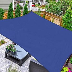 AsterOutdoor Sun Shade Sail Rectangle 8' x 10' UV Block Canopy for Patio Backyard Lawn Garden Outdoor Activities, Blue