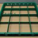 Carlisle FoodService Products OptiClean Color-Coded 16 Compartments Divided Glass Rack Extender for Commercial Dishwashers – Rack Height Extender, 4.45" x 4.45" Compartments, Green