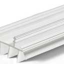 Vinyl Replacement Under Door Seal, Door Bottom with Fins for Exterior Doors, Weather Stripping Door Seal - 36 inches - White
