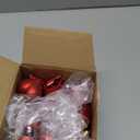 Frienda 24 Pcs Valentine's Day Ornament Heart Shaped Baubles for Valentines Tree Romantic Wedding Anniversary Hanging Decorations 1.77 x 1.96 Inch(Red)