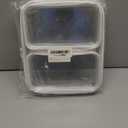 4 pcs Clear Zipper Pouches,Hard Shell Zipper Case, Toiletry Bag for Travel, CLear Diaper Bag, Toiletry Pouch, Travel Organizer, Cosmetic Bag,Toy Storage Bins (M+3S) (White)