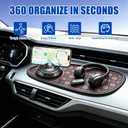 Mobile Phone Bracket Anti-Slip Mat,Universal Fit Anti-Slip Mat,Multifunction Car Dashboard Mat with Temporary Parking Number,360° Rotating Adjustable Phone Holder (Black-Brown)