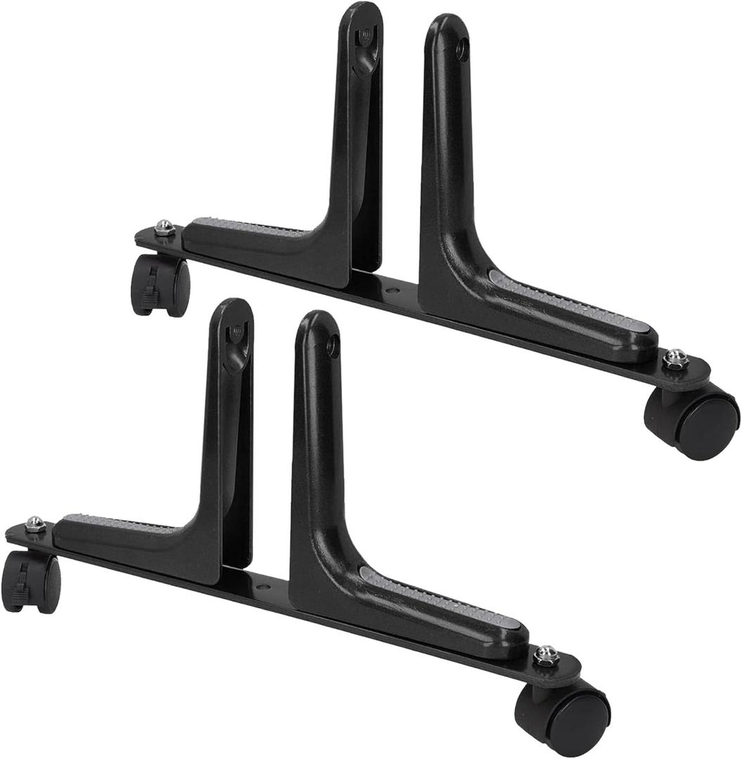 Room Divider Screen Holder, Thickened Aluminum Alloy Room Divider Feet Movable Wheel Privacy Screen Protector Holder for Bedroom Bathroom Office (Black)