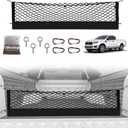 Muslogy Truck Bed Cargo Net Trunk Netting Compatible with Ford Ranger 2019-2023 Accessories, Pickup Cargo Organizer SUV Sedan Storage Net w/Heavy Duty Carabiners