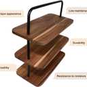 Acacia Wooden Cupcake Display Riser Stand Three Tiered Essential Oil Risers Display Candle Perfume Stand Small Chees Party Decor Dessert Table Display Set 3 Layers