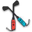 Golf Culb for Nintendo Switch Joy-Con Controller, Sports Game Accessories for Mario Golf-Super Rush2 Pack (Black, Nintendo Switch 1)