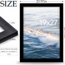 19x27 Picture Frame, Black 19 x 27 Poster Frame for Horizontal or Vertical Wall Mounting, 1 Pack
