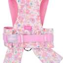 Pinkaholic New York Amabel Dog Harness Flower Pattern Fashionable Cute Spring Summer Harness for Small Dogs, Pink, Large