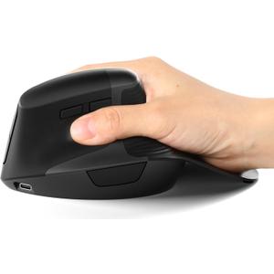 seenda Ergonomic Mouse Rechargeable, 2.4G USB & Type C Vertical Wireless Ergo Mouse with Instant Desktop Return Key, Quiet Click, Palm Rest, Anti-Slip Optical Mice for Mac OS, Windows PC Laptops