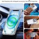 Magnetic Designed for iPhone 13 Pro Case[Compatible with Magsafe][Military Grade Drop Protection] Protective Shockproof Iridescent Translucent Matte Slim Phone Case for iPhone 13 Pro, Gradient Black