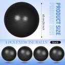 Leyndo 4 Pcs 26 Inch Yoga Exercise Ball Pilates Pregnancy Birthing Fitness Ball with Quick Pump Anti Burst for Improved Posture, Balance, Yoga, Pilates, Training
