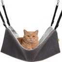 Cat Hammock for Cage Crate, Adjustable Soft Large Pet Bed- Holds 30lb for Ferret & Kitten