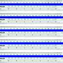 12 inch / 30 cm Magnetic Plastic Transparent Ruler - Pack of 5 by YOSOGO
