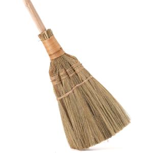 Vietnamese Straw Soft Broom for Cleaning with Long Handle Broom- Broom Decorative 9.45'' Width, 45.28" Length